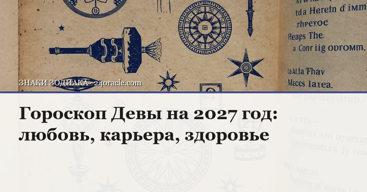 Винтажная чернильная гравюра: Гороскоп Девы на 2027 год: любовь, карьера, здоровье