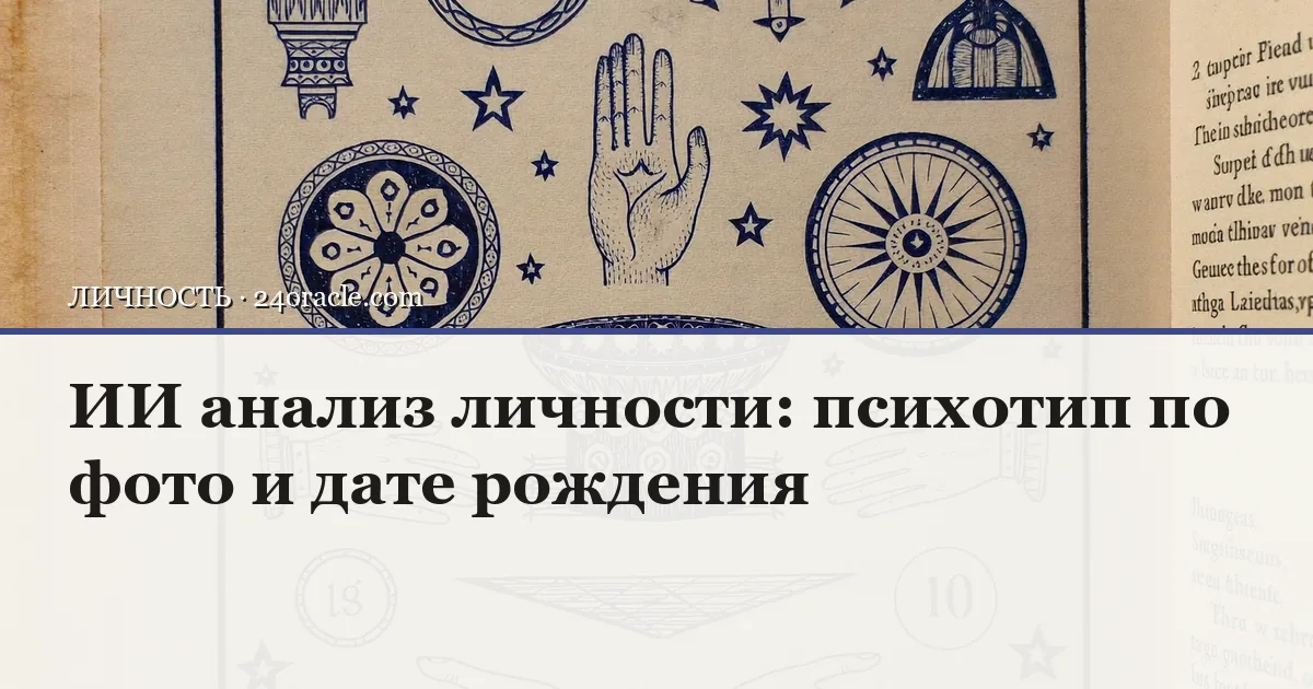 Винтажная чернильная гравюра: ИИ анализ личности: психотип по фото и дате рождения
