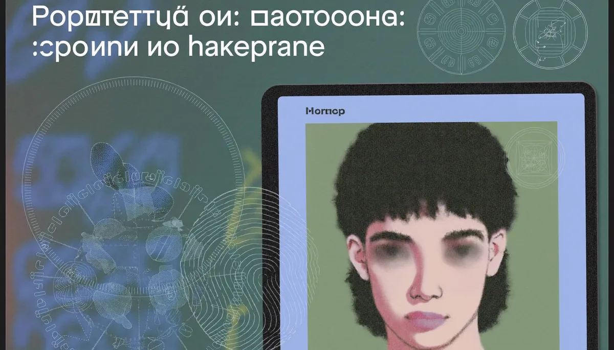 Женский портрет крупным планом с тонкими линиями разметки лица как образ разбора характера по фотографии