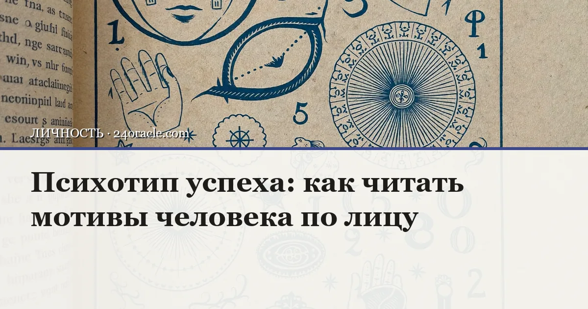 Винтажная чернильная гравюра: Психотип успеха: как читать мотивы человека по лицу