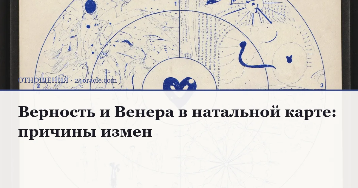 Натальная карта с выделенным положением Венеры в знаке и доме на фоне символа сердца